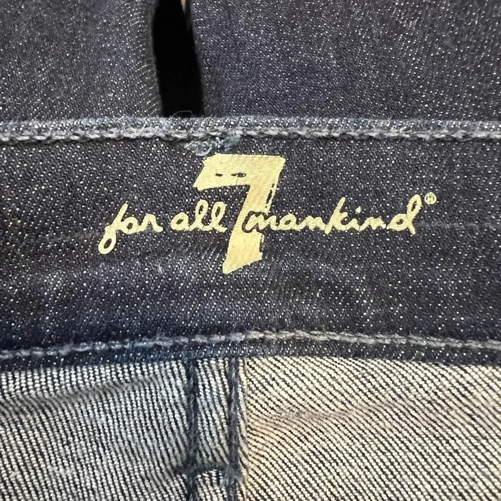 7 For All ManKind Roxanne Skinny Jeans Size 24 Color Dark Blue - Picture 10 of 13